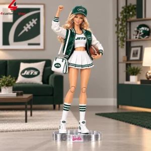 New York Jets Nfl Cheerleader Barbie Doll Figure 2 TTiM2