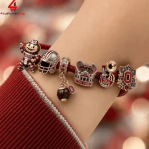 Ohio State Buckeyes Mascot Pandora Charm Bracelet Set 1 dVj9L