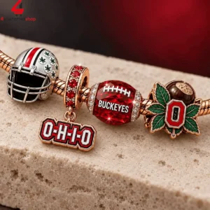 Ohio State Buckeyes Pandora Charm Bracelet Set 2 UaWV6