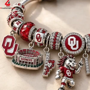 Oklahoma Sooners Pandora Charm Bracelet Set 1 xnskz