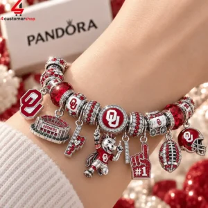 Oklahoma Sooners Pandora Charm Bracelet Set 2 MuSUu