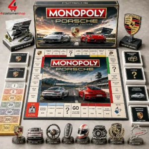 Porsche Collector Edition Monopoly board game with unique tokens and game pieces