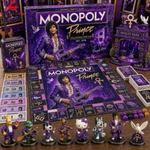 Prince collector edition Monopoly board game and themed character figurines