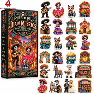 Pueblo Del Dia De Muertos Day Of The Dead 24 day Collectible Countdown 2026 Advent Calendar 4 DH44J