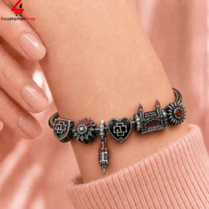 Rammstein Pandora Charm Bracelet Set 4 Rammstein themed metal charm bracelet with band iconography