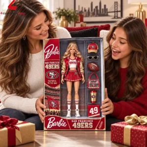 San Francisco 49ers Cheerleader Sports Fan Barbie Doll Figure 2 Bg9UC