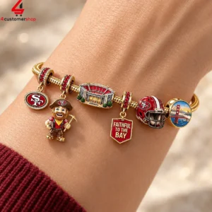 San Francisco 49ers Faithful To The Bay Pandora Charm Bracelet Set 2 XTfj7