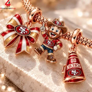 San Francisco 49ers Go Niners Pandora Charm Bracelet Set 1 391NP