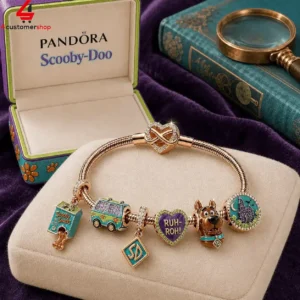 Pandora Scooby-Doo themed charm bracelet with detailed character charms
