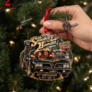 Smokey And The Bandit 50th Anniversary East Bound And Down Personalized Christmas Ornament 1 peQ7V