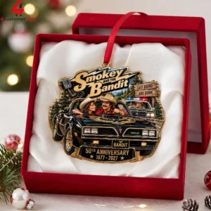 Smokey And The Bandit 50th Anniversary East Bound And Down Personalized Christmas Ornament 3 h7Azx