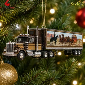 Smokey And The Bandit 50th Anniversary Pontiac Trans Am Kenworth Truck Christmas Ornament 1 YipgD