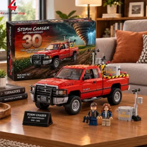 Storm Chaser building block vehicle set with minifigures and packaging.