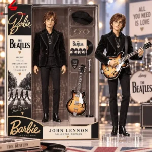 The Beatles John Lennon Peace Love Music Barbie Figure Doll Set 1 RNiv2