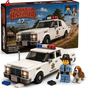 The Dukes Of Hazzard 47th Anniversary Police Car Collectors Edition Building Blocks Set 1 RfPgc