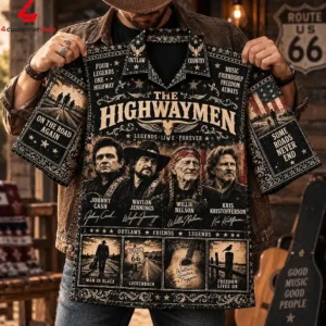 The Highwaymen The Mount Rushmore Of Country Music Highwayman Hawaiian Shirt 1 Zzv5L