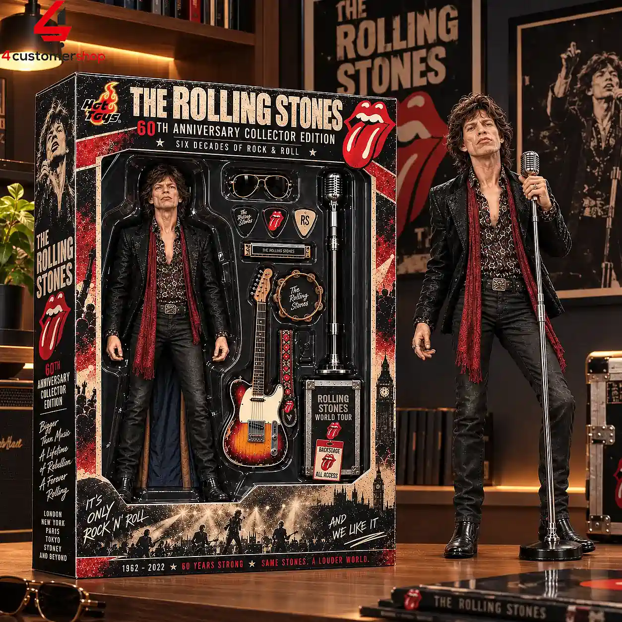 The Rolling Stones Mick Jagger 60th Anniversary Hot Toys Figure