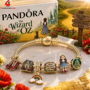 Pandora The Wizard of Oz gold bracelet with character charms