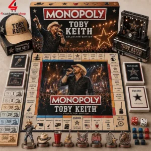 Toby Keith Monopoly collector board game set with pieces and cards