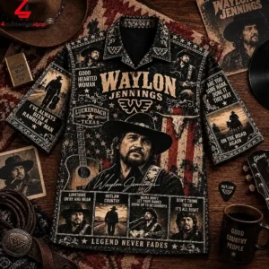 Waylon Jennings Ol Hoss Mammas Dont Let Your Babies Grow Up To Be Cowboys Hawaiian Shirt 3 eYNNk