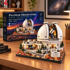 Palomar Observatory Hale Telescope 80th Anniversary building block set with packaging box