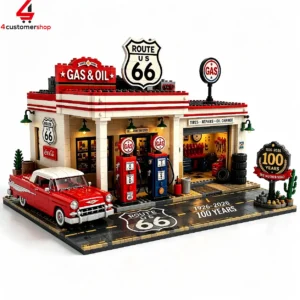 Route 66 Gas Station Centennial Edition Building Set 1 yliy3