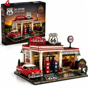 Route 66 Gas Station Centennial Edition Building Set 2 wBZZQ